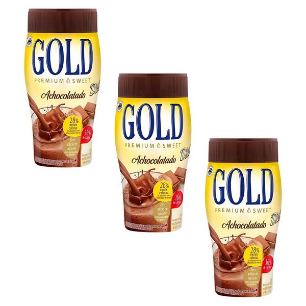 Kit achocolatado dietetico gold 200g - 3un Imagem de Kit achocolatado dietetico gold 200g - 3un