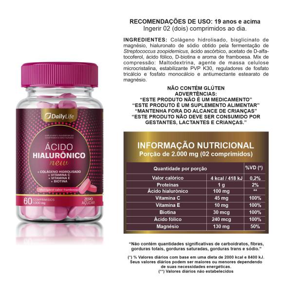 Imagem de Kit Ácido Hialurônico 1.000mg + Colágeno Premium 1.200mg - Daily life 