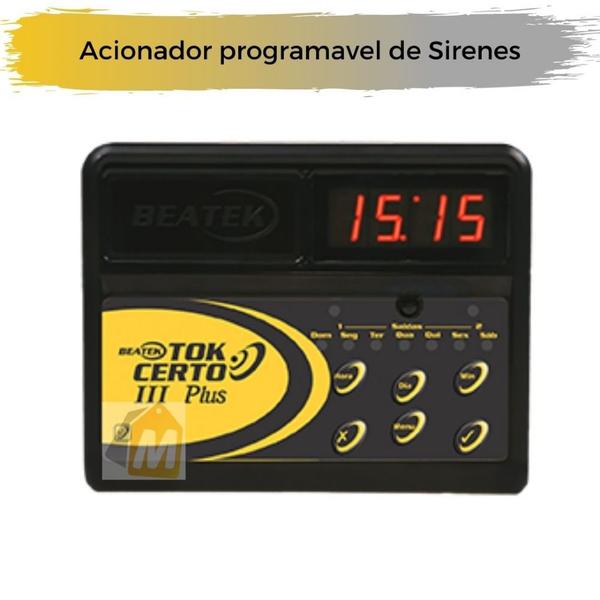 Imagem de Kit Acionador + Sirene Alarme BT-9 Bivolt Beatek Troca De Turnos