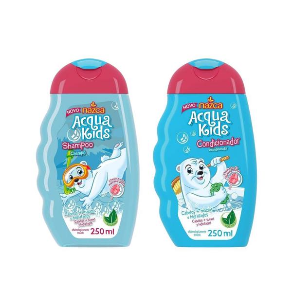 Imagem de Kit Acqua Kids 1 Shampoo 250ml 1 Cond 250ml Algodao Doce