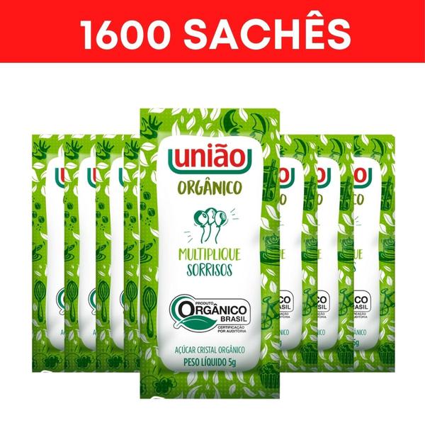 Imagem de Kit açucar união orgânico 1600 sachês