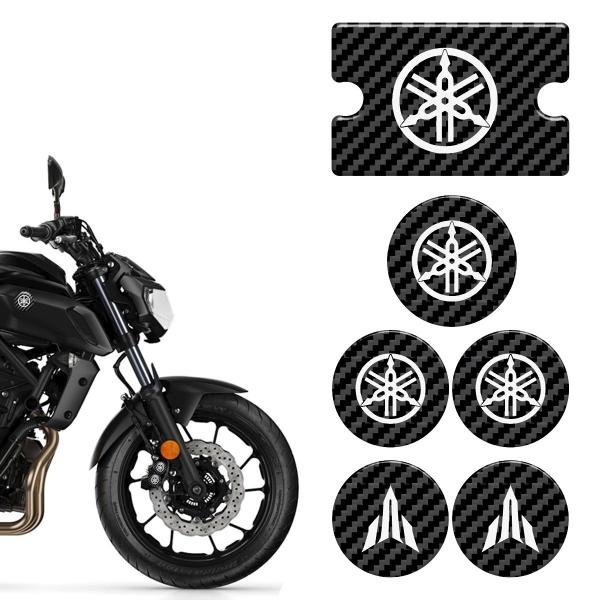 Kit Adesivo Alto Relevo Yamaha MT-07 Freio/Radiador Carbono - SPORTINOX Imagem de Kit Adesivo Alto Relevo Yamaha MT-07 Freio/Radiador Carbono