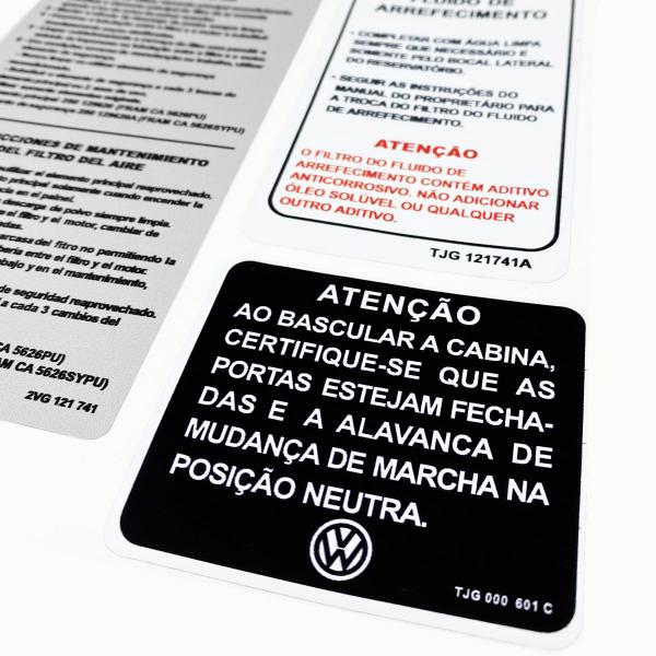 Imagem de Kit Adesivo Caminhão VW 14-150 Emblemas Azul/branco Genérico