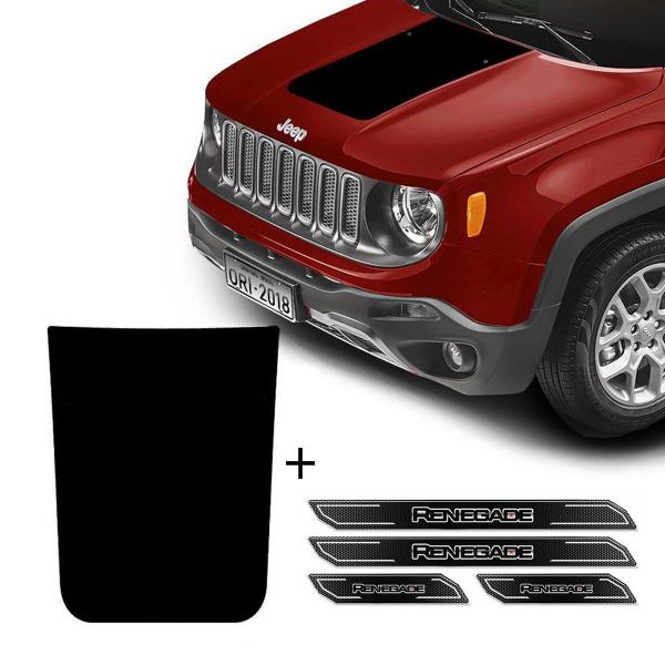 Imagem de Kit Adesivo Capô Jeep Renegade + Soleira Da Porta Protetora