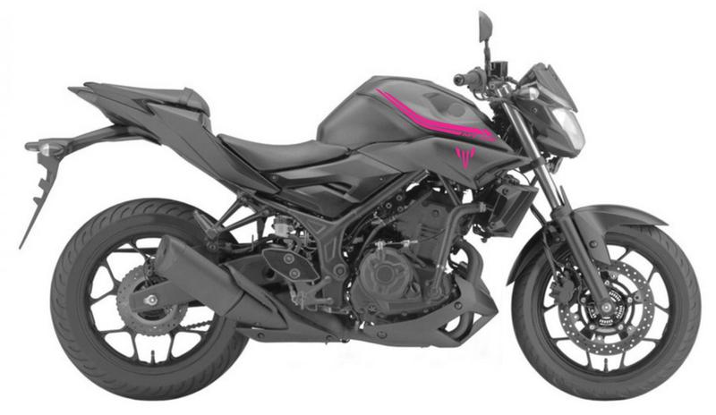 Imagem de Kit Adesivo Completo Faixa Lateral Yamaha Mt03 2016 Rosa