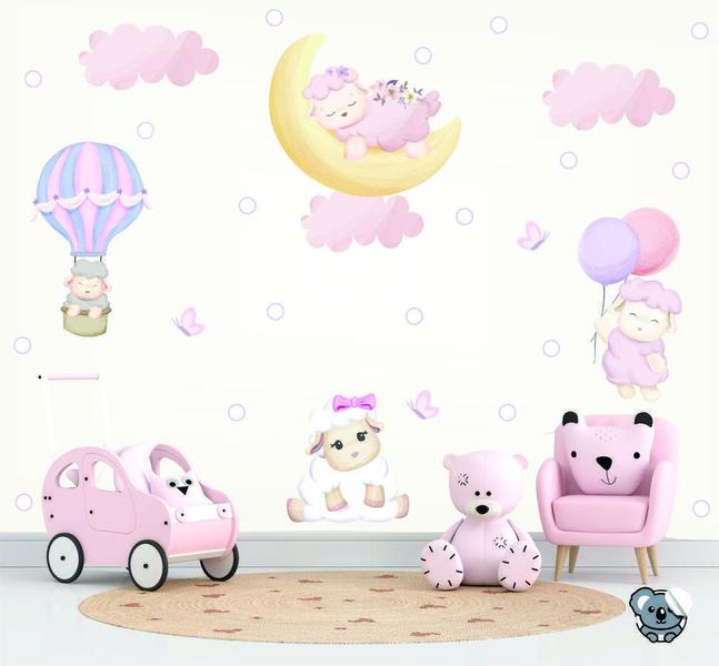 Imagem de Kit Adesivo De Parede Infantil Ovelhas Cute Baby