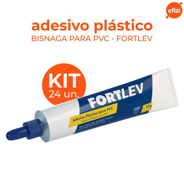 Imagem de Kit adesivo plástico pvc fortlev - 24 unidades