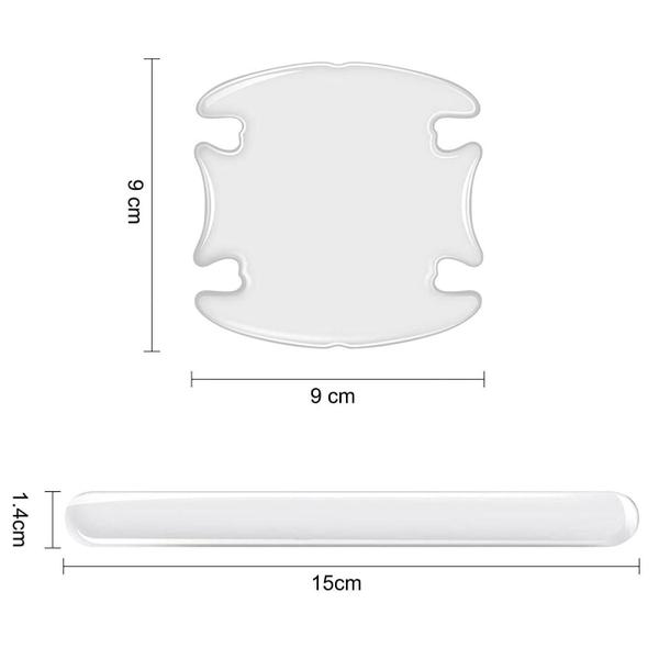 Imagem de Kit Adesivo Protetor Maçaneta Automotivo Transparente Forte