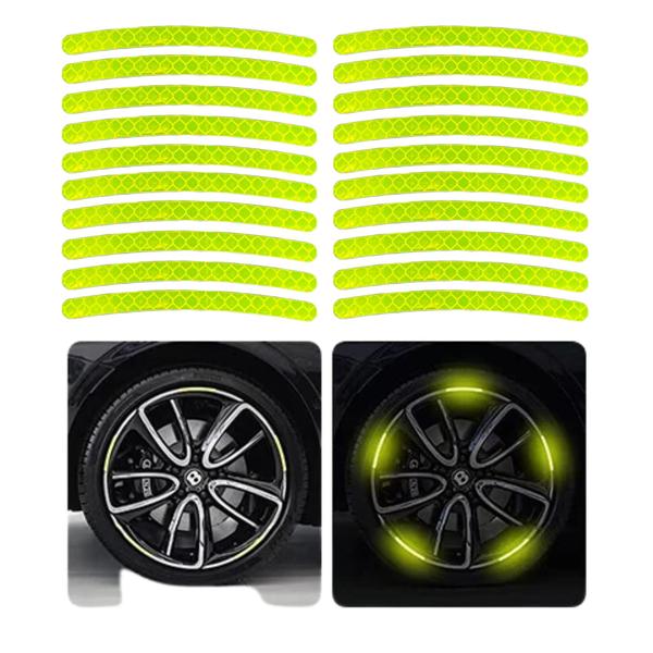 Kit Adesivo Refletivo Tuning Personalização Roda Universal - ESTILO BR Imagem de Kit Adesivo Refletivo Tuning Personalização Roda Universal