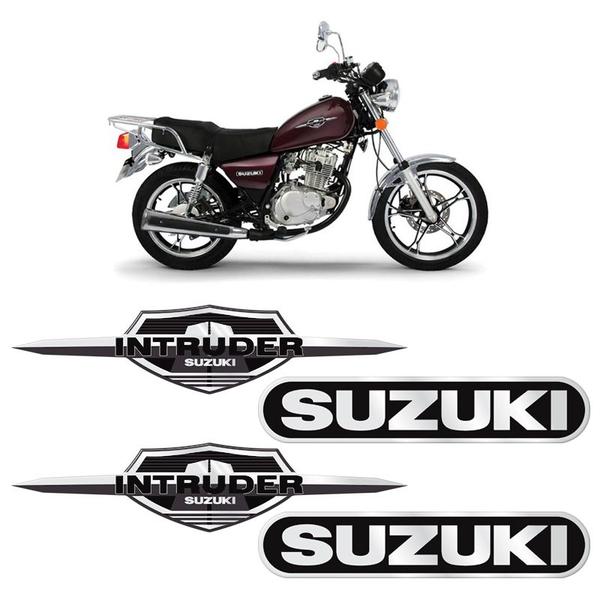 Imagem de Kit Adesivo Suzuki Intruder 125 Preto Resinado 2012/2016