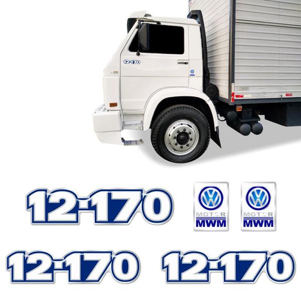 Imagem de Kit Adesivos 12-170 Emblemas Caminhão Mwm Volkswagen