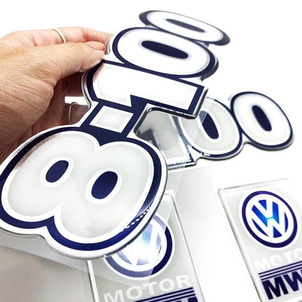 Imagem de Kit Adesivos 8-100 Emblemas Caminhão Mwm Volkswagen Resinado