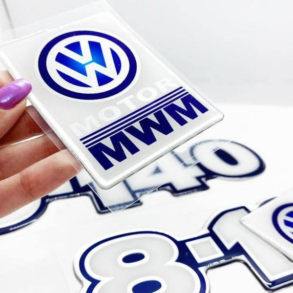 Imagem de Kit Adesivos 8-140 Emblemas Caminhão Volkswagen Mwm