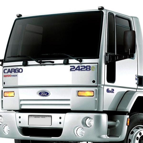 Imagem de Kit Adesivos Cargo 2428e Max Truck 6x2 Emblema Caminhão Ford