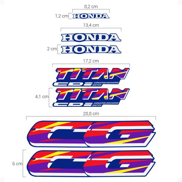 Imagem de Kit Adesivos Compatível Moto Honda CG Titan 125 CDI 1996