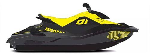 Imagem de Kit Adesivos Jet Ski Spark Trixx Customizado COR:Amarelo