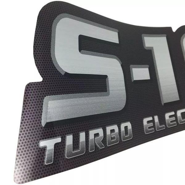 Imagem de Kit Adesivos Laterais S10 Turbo Electronic + Emblema Colina