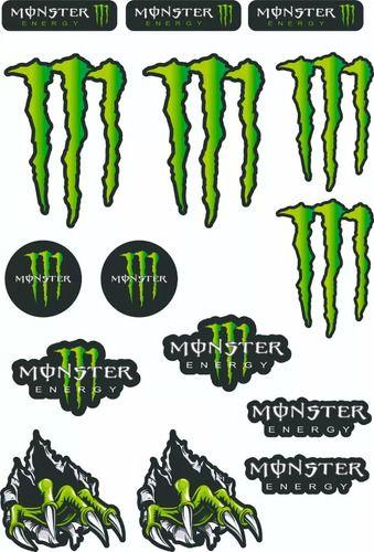 Imagem de Kit Adesivos Monster Moto Carro Bicicleta