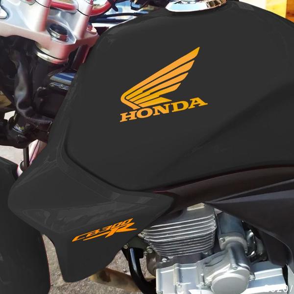 Imagem de Kit Adesivos Moto Honda Cb 300r Emblemas Resinados Tanque