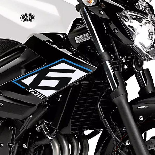 Imagem de Kit Adesivos Moto Yamaha Xj6 2015 Faixa Do Tanque + Emblemas