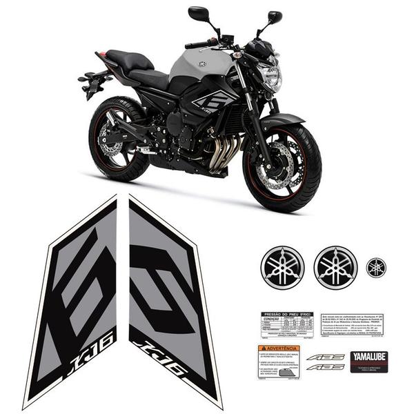 Imagem de Kit Adesivos Moto Yamaha Xj6 2015 Faixa Do Tanque + Emblemas