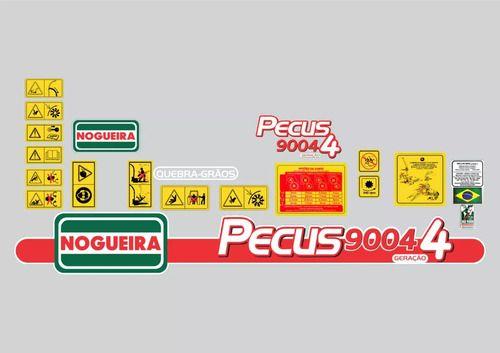 Imagem de Kit Adesivos Nogueira Pecus 9004 / 4 (quebra-grãos)