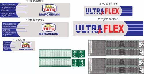 Imagem de Kit Adesivos Plantadeira Semeadeira Tatu Ultraflex