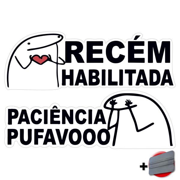 Imagem de Kit Adesivos Recém Habilitada Paciência Pufavo