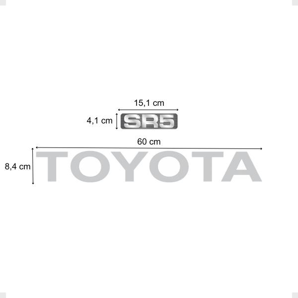 Kit Adesivos Toyota Hilux SR5 Faixa Traseira Prata Genérico - SPORTINOX Imagem de Kit Adesivos Toyota Hilux SR5 Faixa Traseira Prata Genérico