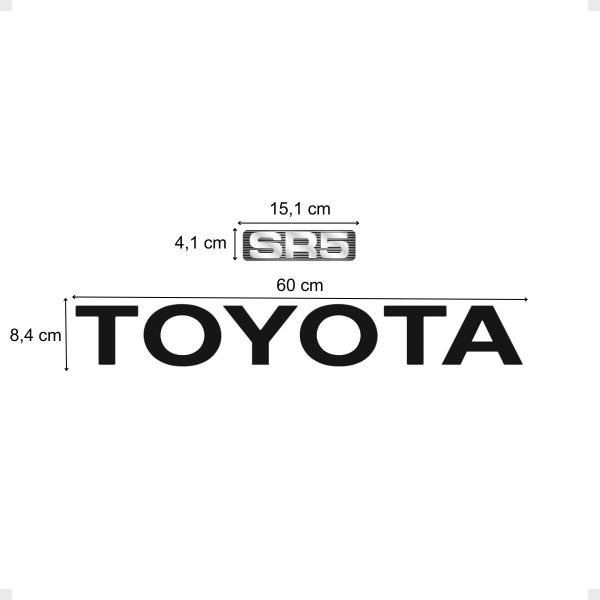 Imagem de Kit Adesivos Toyota Hilux Sr5 Faixa Traseira Preto Genérico