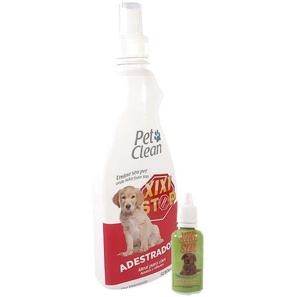 Imagem de Kit Adestrador Xixi Stop + Xixi Aqui Pet Clean 500 mL para Cães e Gatos