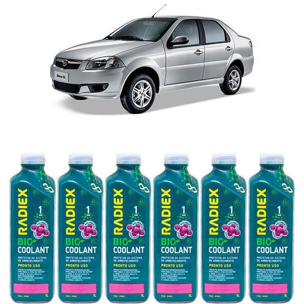 Imagem de Kit aditivo radiador bio coolant pronto para uso rosa - fiat siena - r1892