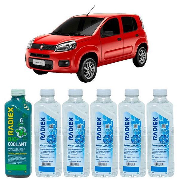 Imagem de Kit aditivo radiador bio coolant superconcentrado verde + agua desmineralizada - fiat uno - r1882