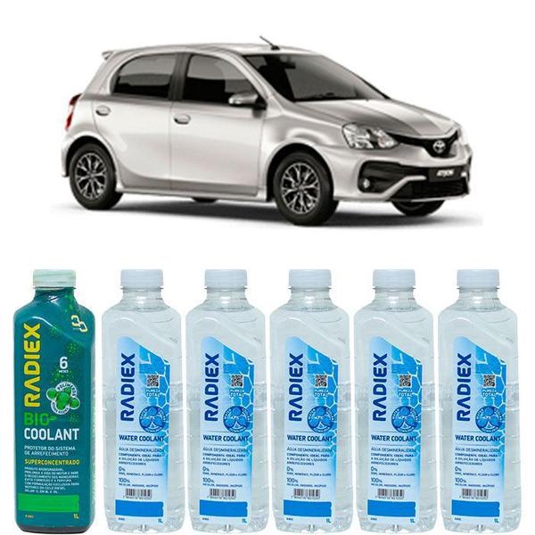 Imagem de Kit aditivo radiador bio coolant superconcentrado verde + agua desmineralizada - toyota etios (hatch) - r1882