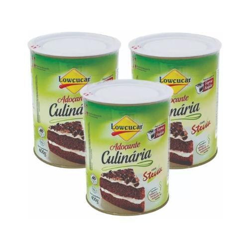 Imagem de Kit adoçante culinario 400g com 3 unidades - Lowçucar