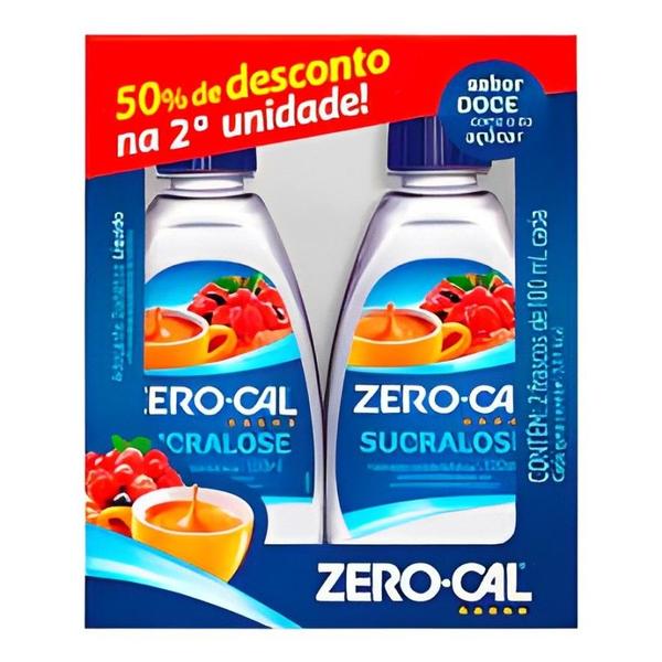 Imagem de kit Adoçante Zero-Cal Sucralose 2ºx100ml