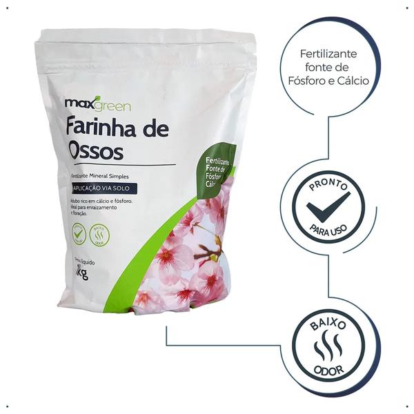 Imagem de Kit Adubo Completo Farinha de Ossos + Torta de Mamona 1 Kg cada - Max Green