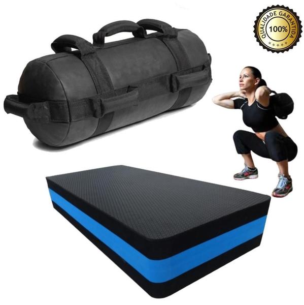 Imagem de Kit Aeróbico Com Step Em Eva + Power Bag Sand Bag 15 Kg