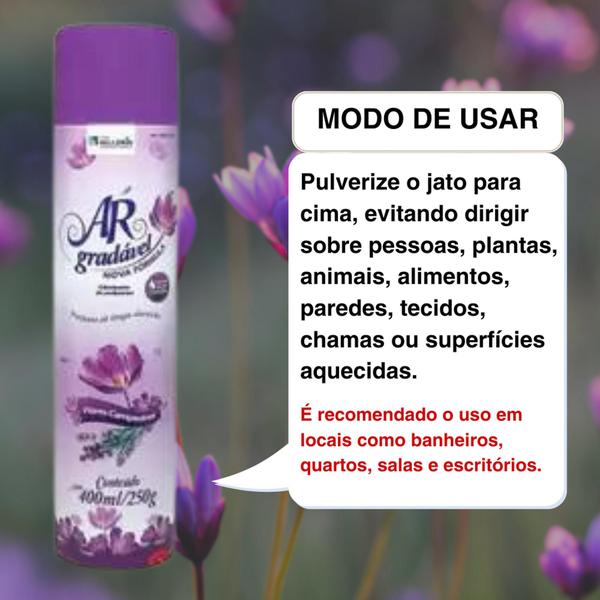 Imagem de Kit Água Perfumada Spray de Ambiente 500ml + Odorizador Spray de Ambiente Tipo Bom Ar 400ml