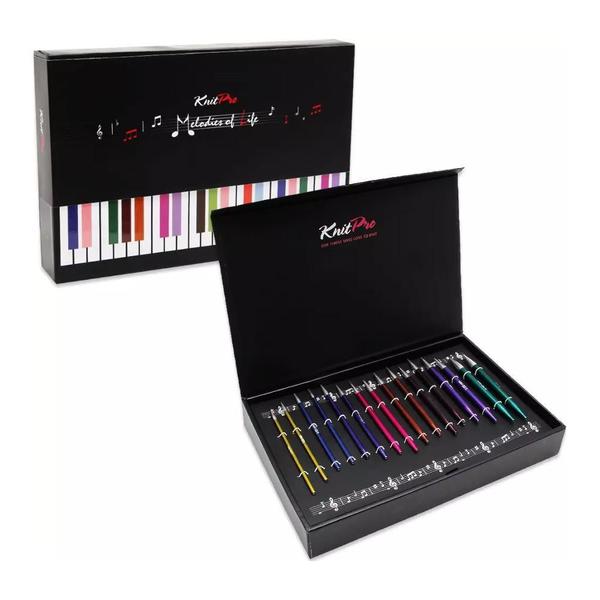 Kit Agulhas Circulares Intercambiáveis Knitpro Melodies Imagem de Kit Agulhas Circulares Intercambiáveis Knitpro Melodies
