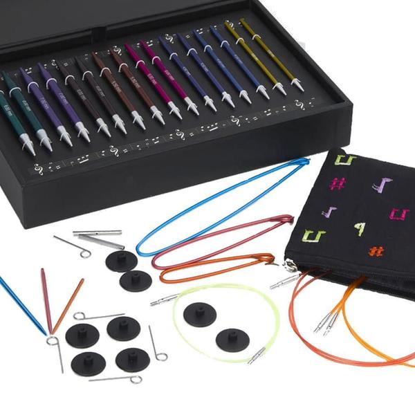 Kit Agulhas Circulares Intercambiáveis Knitpro Melodies Imagem de Kit Agulhas Circulares Intercambiáveis Knitpro Melodies