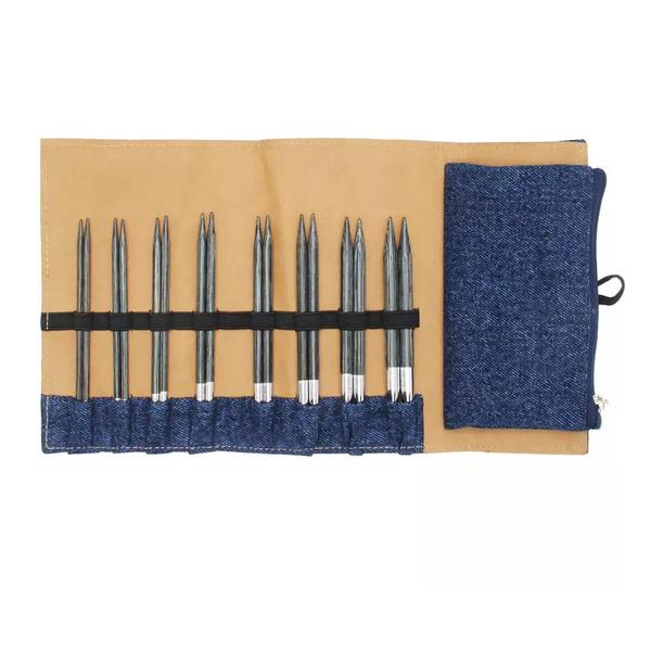 Kit Agulhas Circulares Intercambiável Knitpro Symfonie Denim Imagem de Kit Agulhas Circulares Intercambiável Knitpro Symfonie Denim
