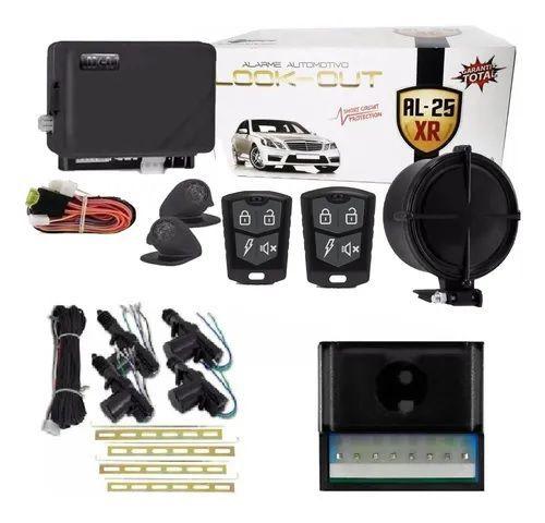 Imagem de Kit Alarme Automotivo Look Out AL25XR + Trava Universal 4 Portas