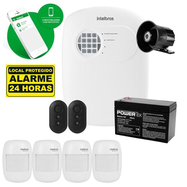 Imagem de Kit Alarme Intelbras C/ 4 Sensores De Presença Smart Sem Fio