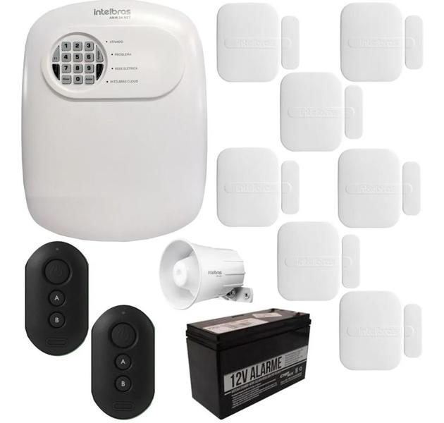 Imagem de Kit Alarme Intelbras Monitorado App Celular 7 Sensor Sem Fio