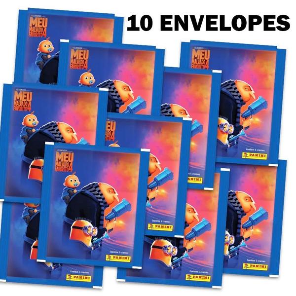 Imagem de Kit Album de Figurinhas Meu Malvado Favorito IV + Com 50 Figurinhas (10 Envelopes)