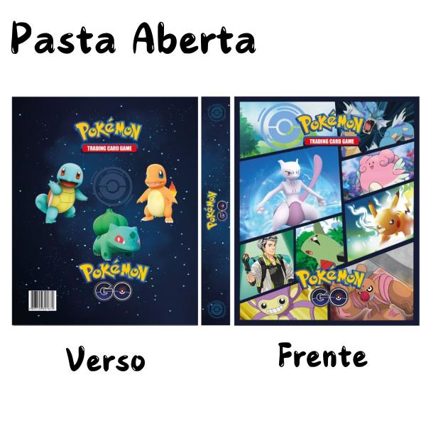 Imagem de Kit Álbum Pasta Fichário Pokémon GO com Box Equipe Sabedoria Treinadora Blanche e 10 Folhas 9 Bolsos