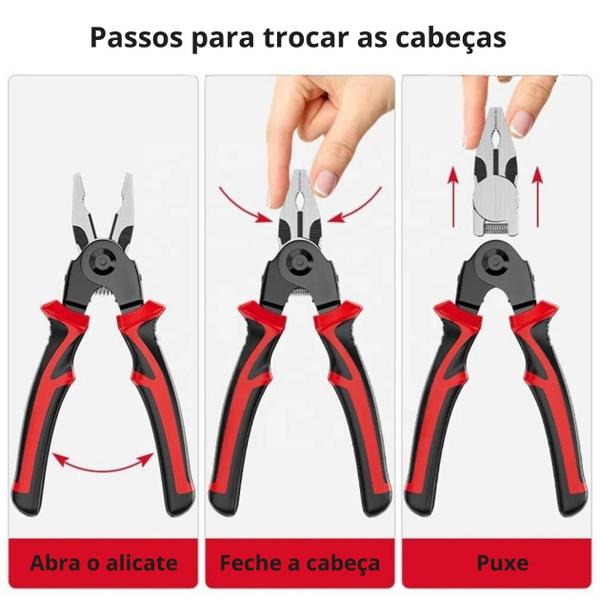 Imagem de Kit Alicate 5em1 Cortador Decapador Crimpador Multifuncional