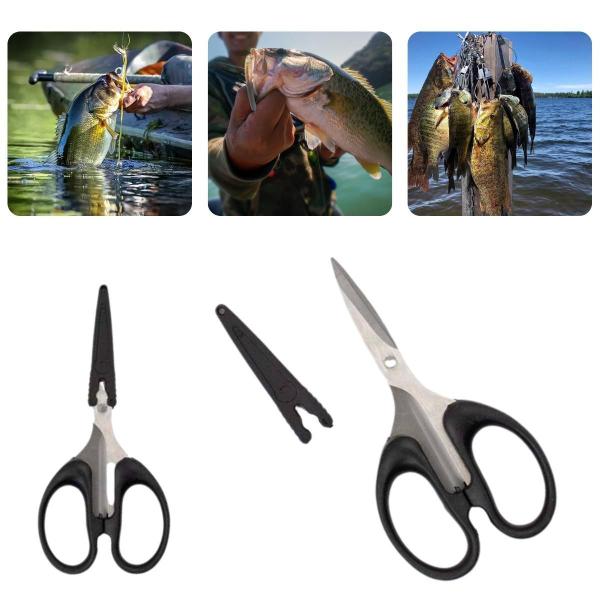 Imagem de Kit Alicates Tesourinha Profissional Pesca Garra Mosquetão