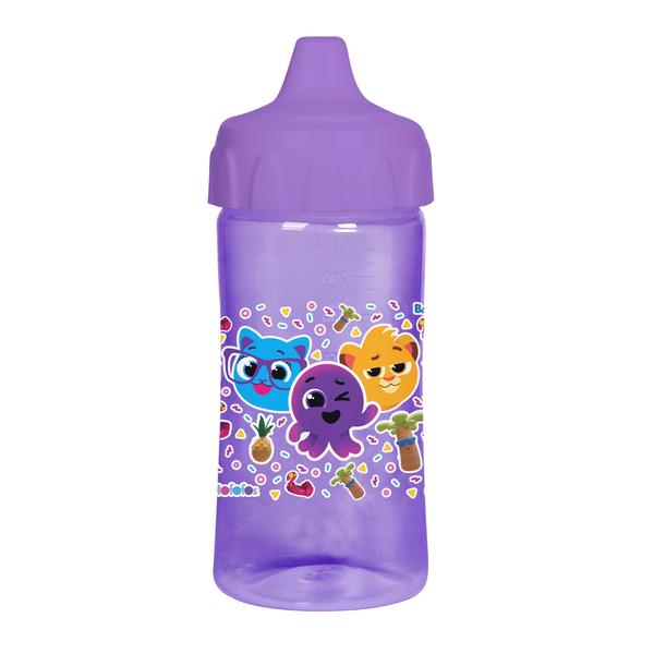 Imagem de Kit Alimentação 4 Peças Bolofofos Roxo Prato Bowl Copo 400ml e Talheres - BabyGo